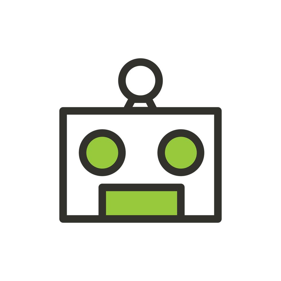 ilustração de ícone de robô verde, eletrônica, logotipo, vetor de design.