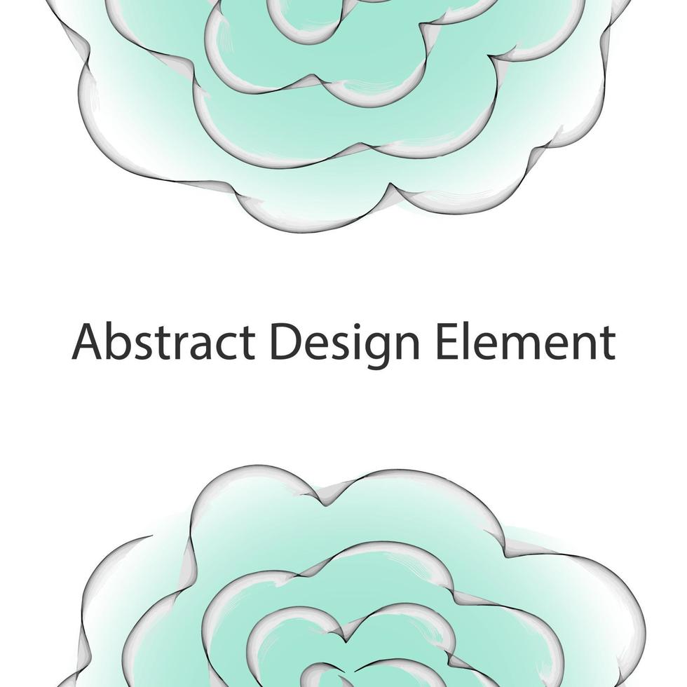 elemento de design abstrato floral. ilustração vetorial isolada no fundo branco. design para cartão, convite, pôster vetor