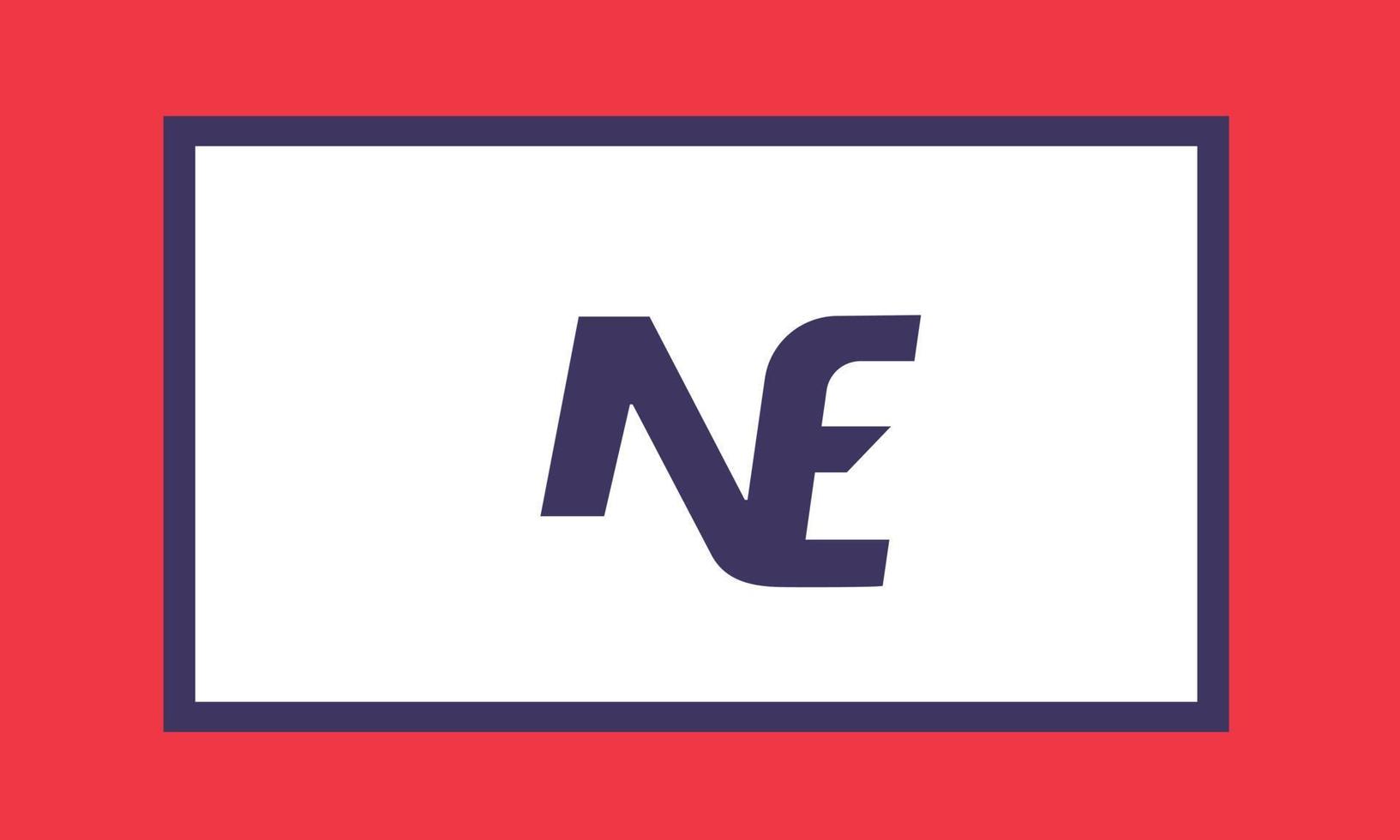 letras do alfabeto iniciais monograma logotipo ne, en, n e e vetor