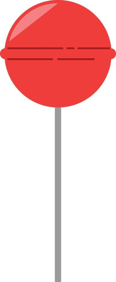 ícone simples de pirulito vermelho vetor