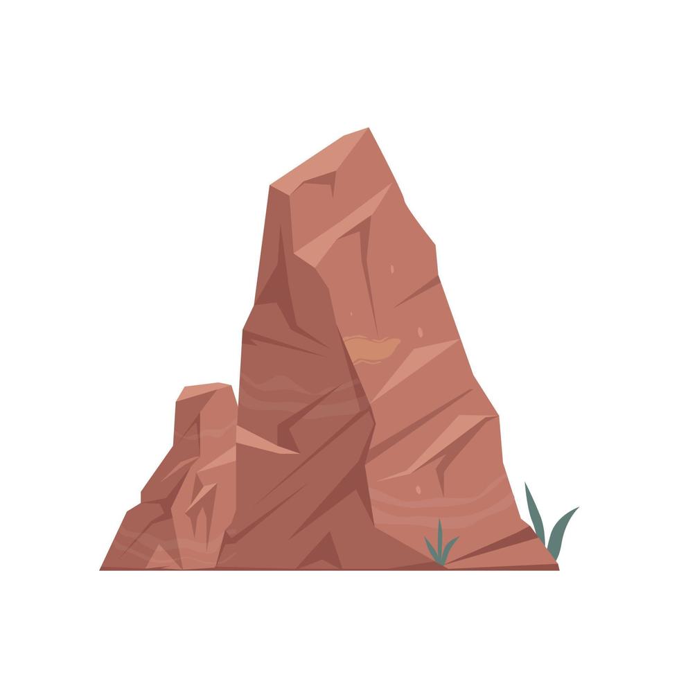 ilustração em vetor plana de rocha do deserto africano