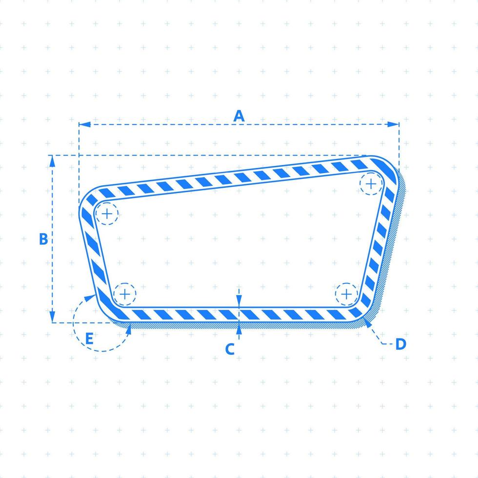 planta de banner com componentes de um desenho de engenharia. tecnologia digital e design de engenharia. maquete vazia para texto e gráfico. vetor