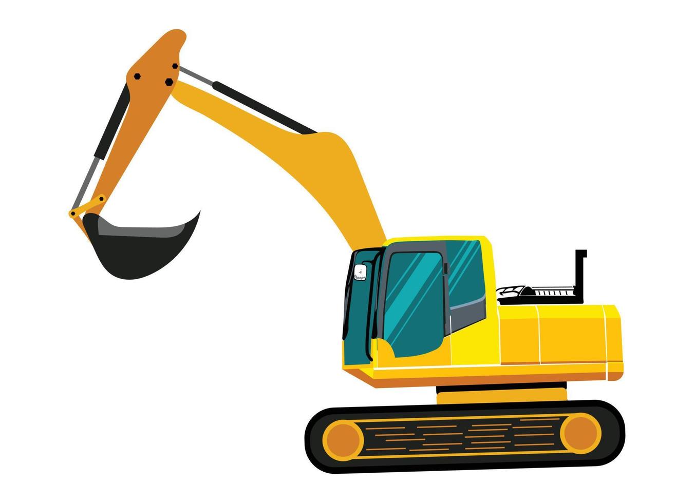 vetor de modelo de logotipo de equipamento pesado de escavadeira
