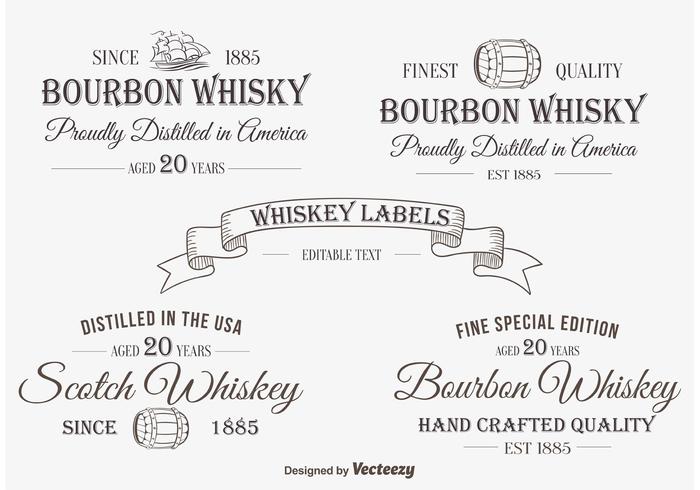 Etiqueta / insígnias de whisky vetor