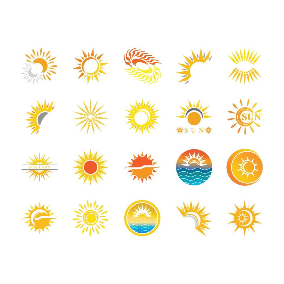 ícone de ilustração vetorial sol vetor