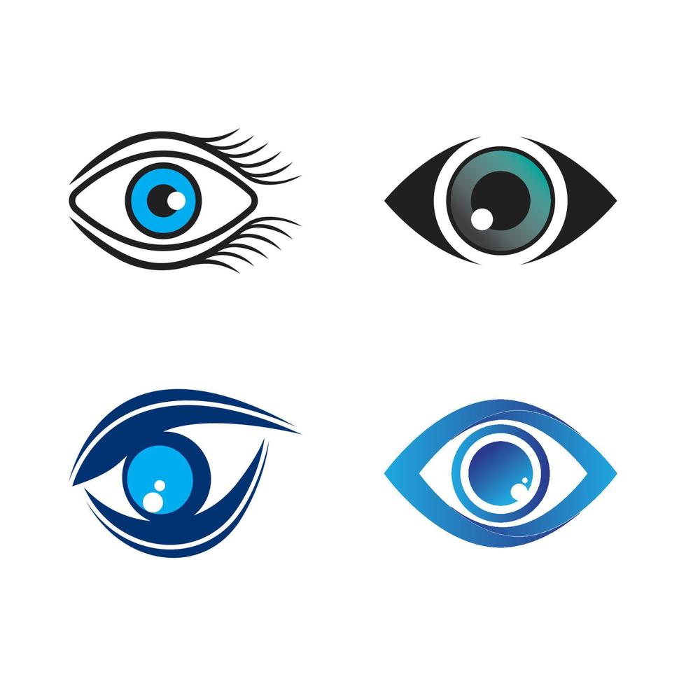 design de logotipo de vetor para cuidados com os olhos