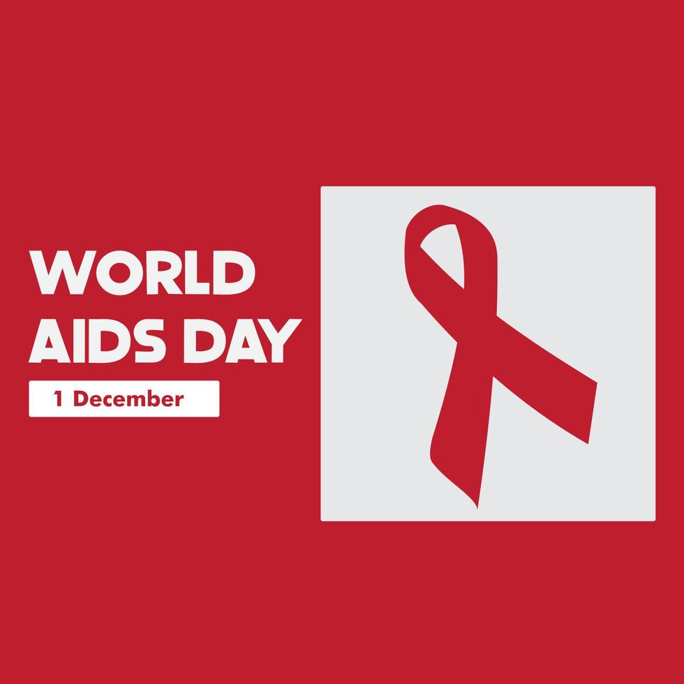 feliz comemorando o dia mundial da aids em vetor vermelho e branco