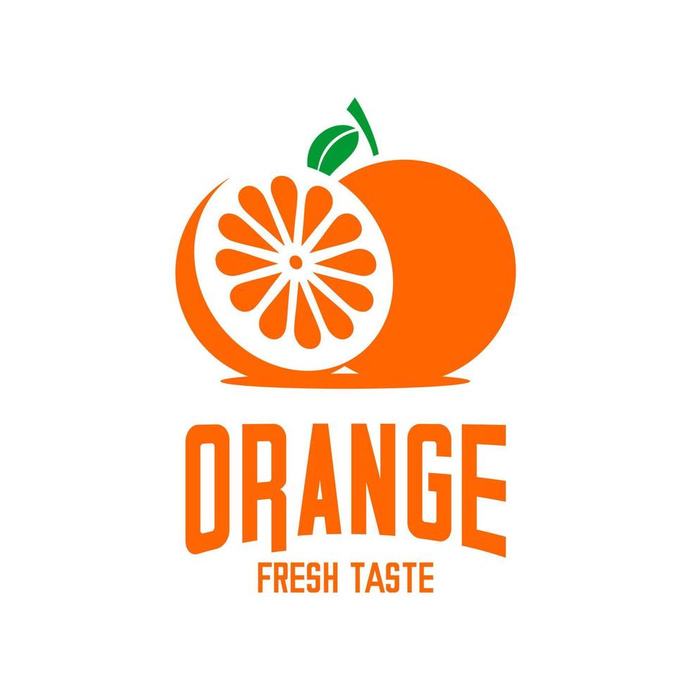 logotipo da fruta laranja vetor