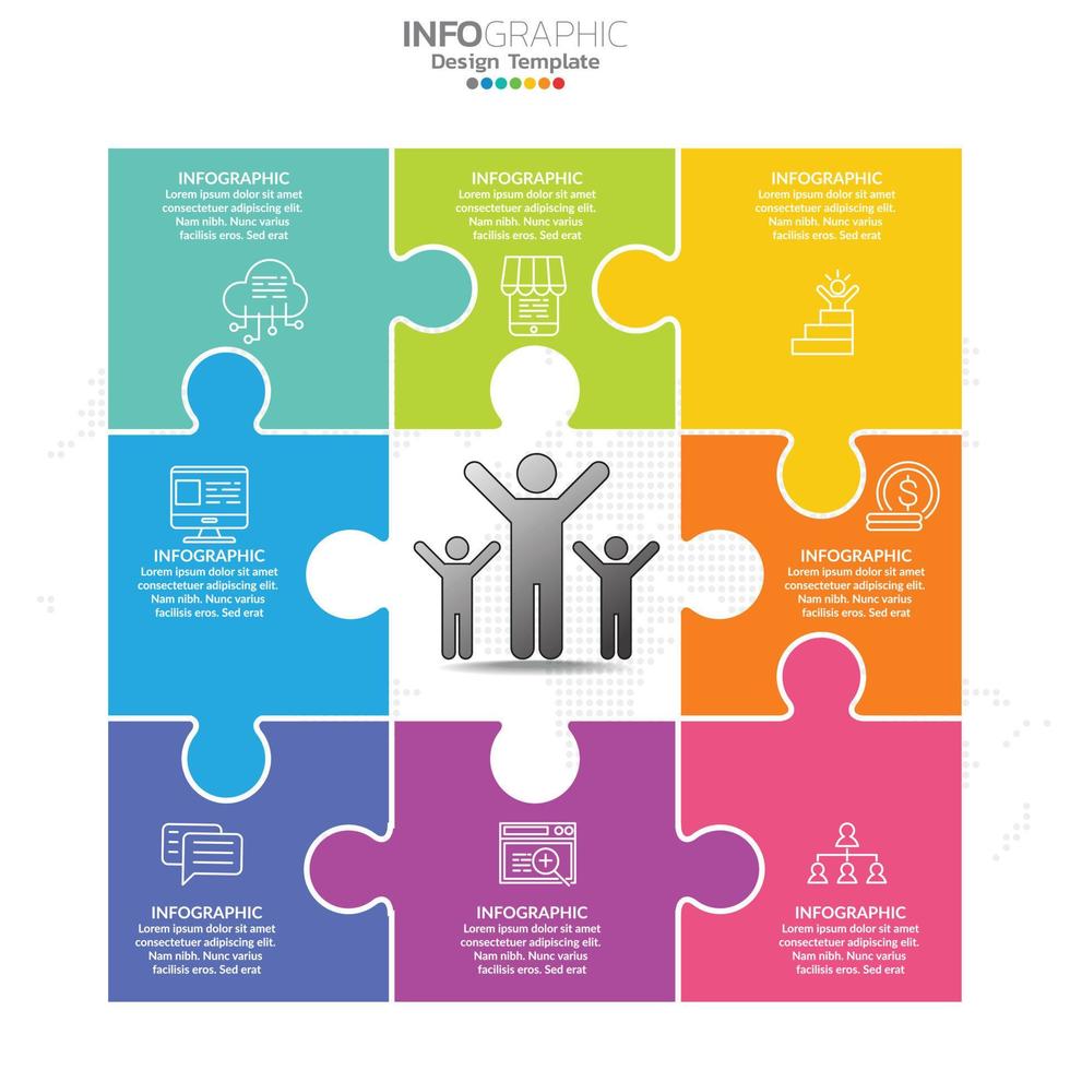 modelo infográfico com etapas e processo para seu projeto. vetor