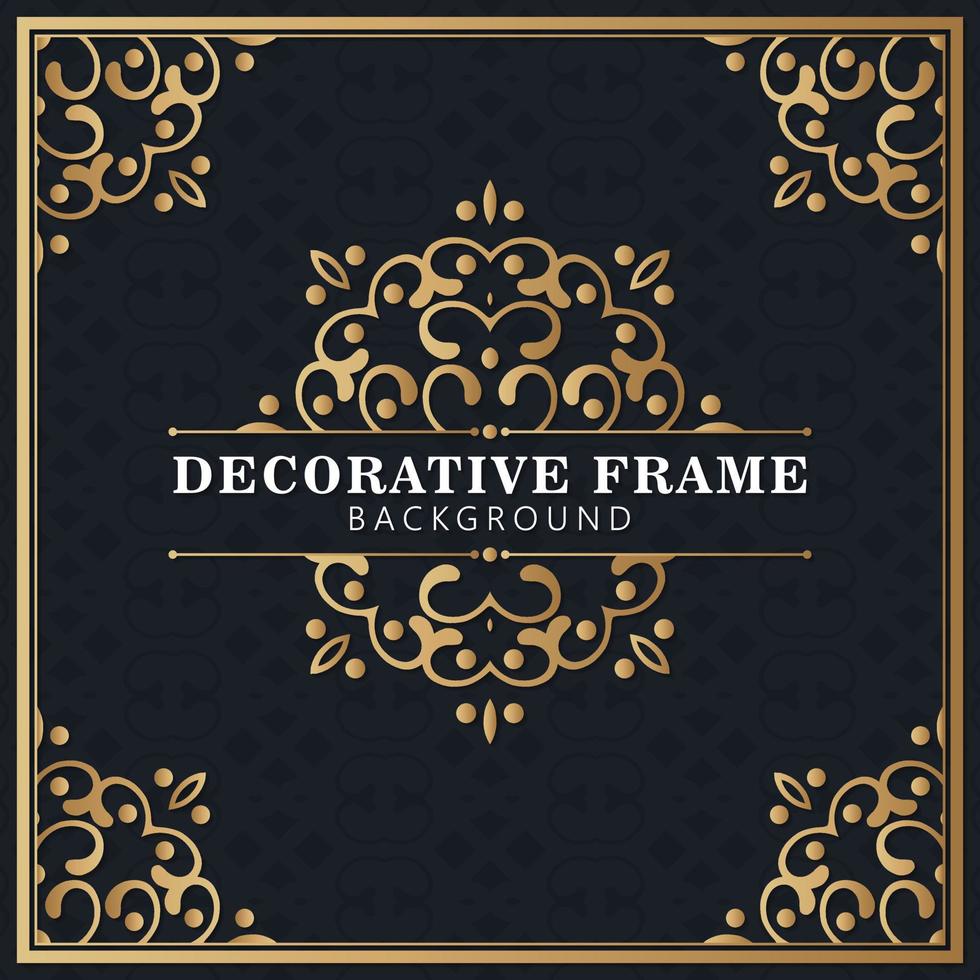 fundo de design de moldura decorativa elegante vetor