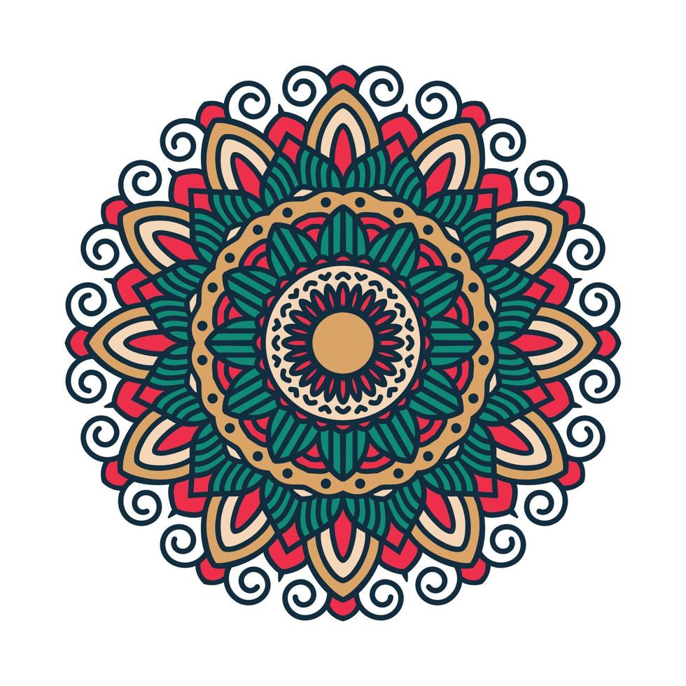 fundo de padrão de ilustração de mandala para colorir vetor