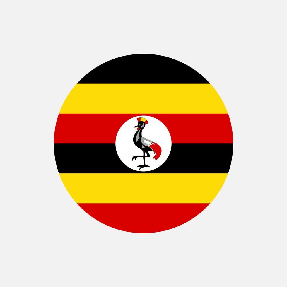 país Uganda. bandeira de uganda. ilustração vetorial. vetor