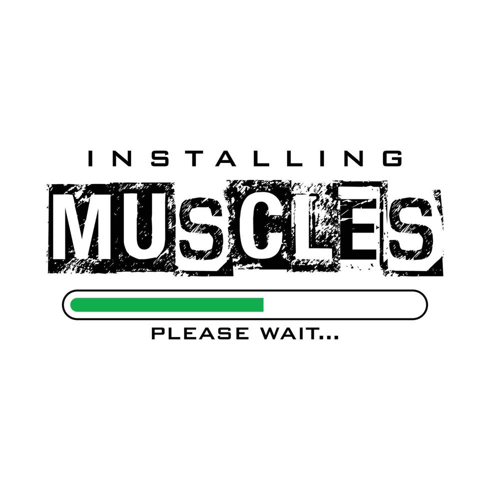 camiseta gráficos slogan design vetorial músculos treino ginásio fitness musculação vetor