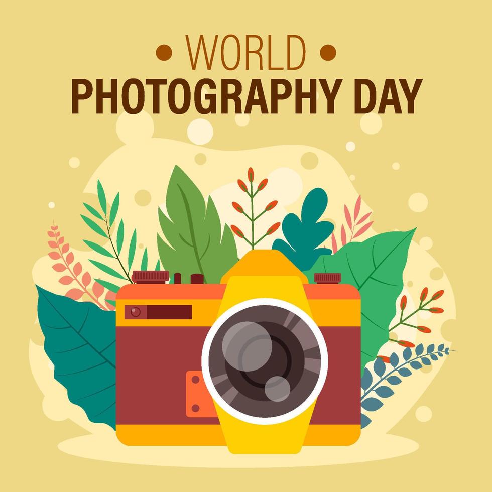 conceito de dia mundial da fotografia vetor