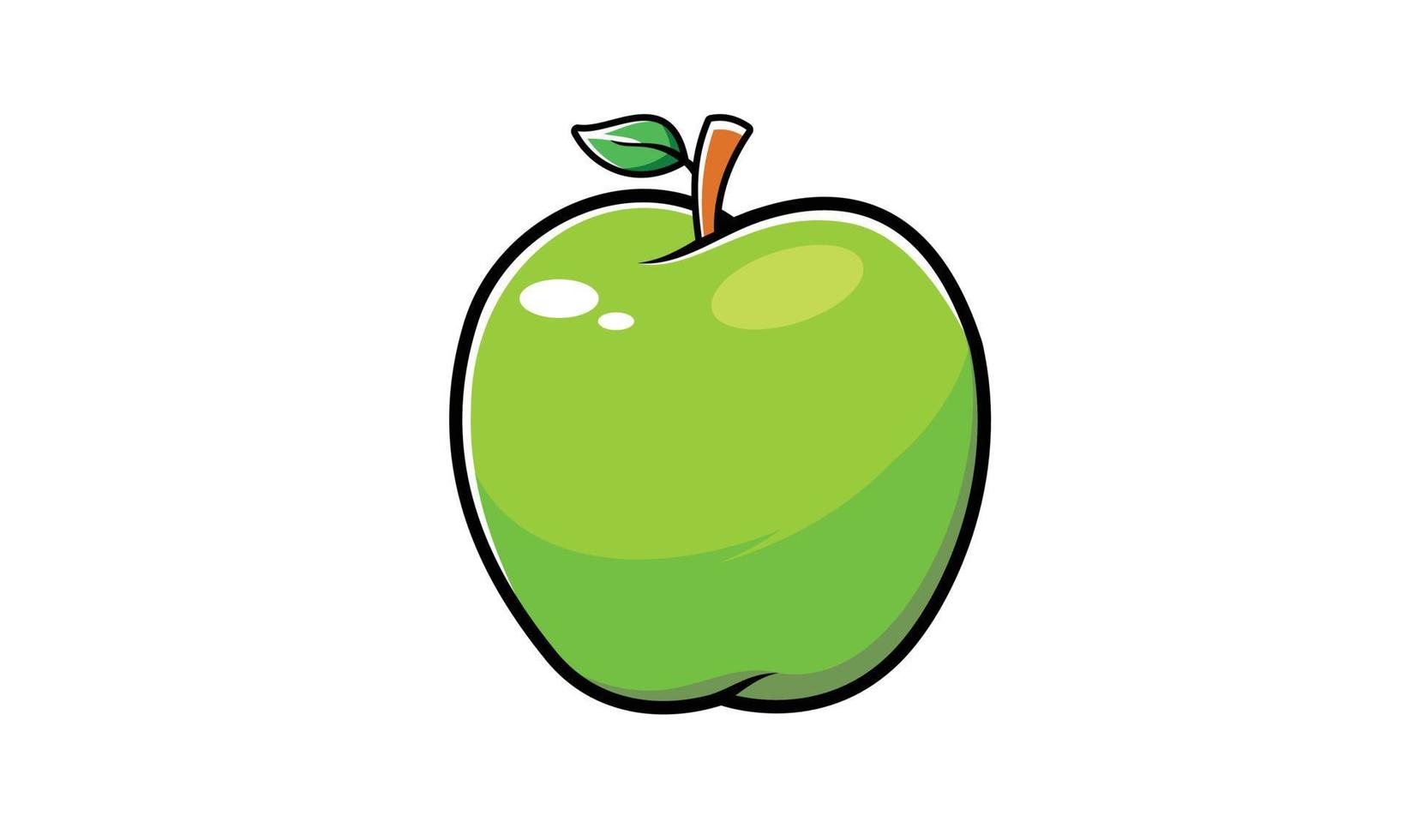ilustração vetorial de fruta maçã verde vetor