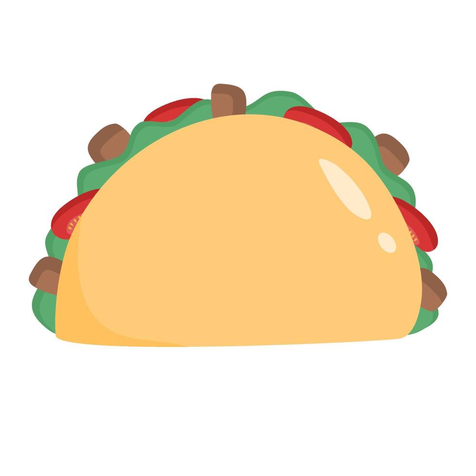 ilustração de doodle de desenho de taco vetor