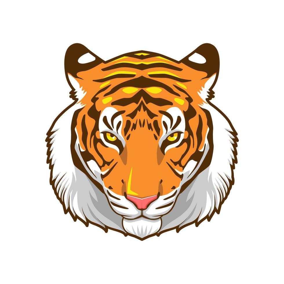 design vetorial de ilustração de cabeça de tigre vetor