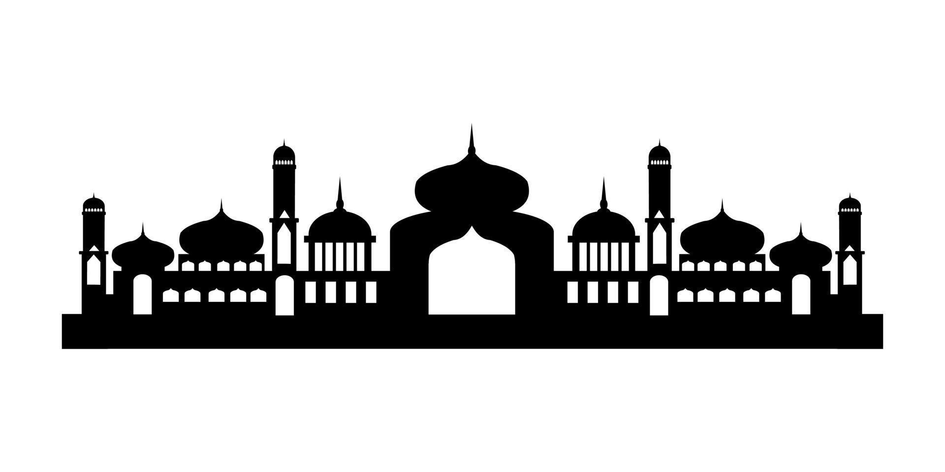 shilhouette de design de ilustração vetorial de mesquita vetor