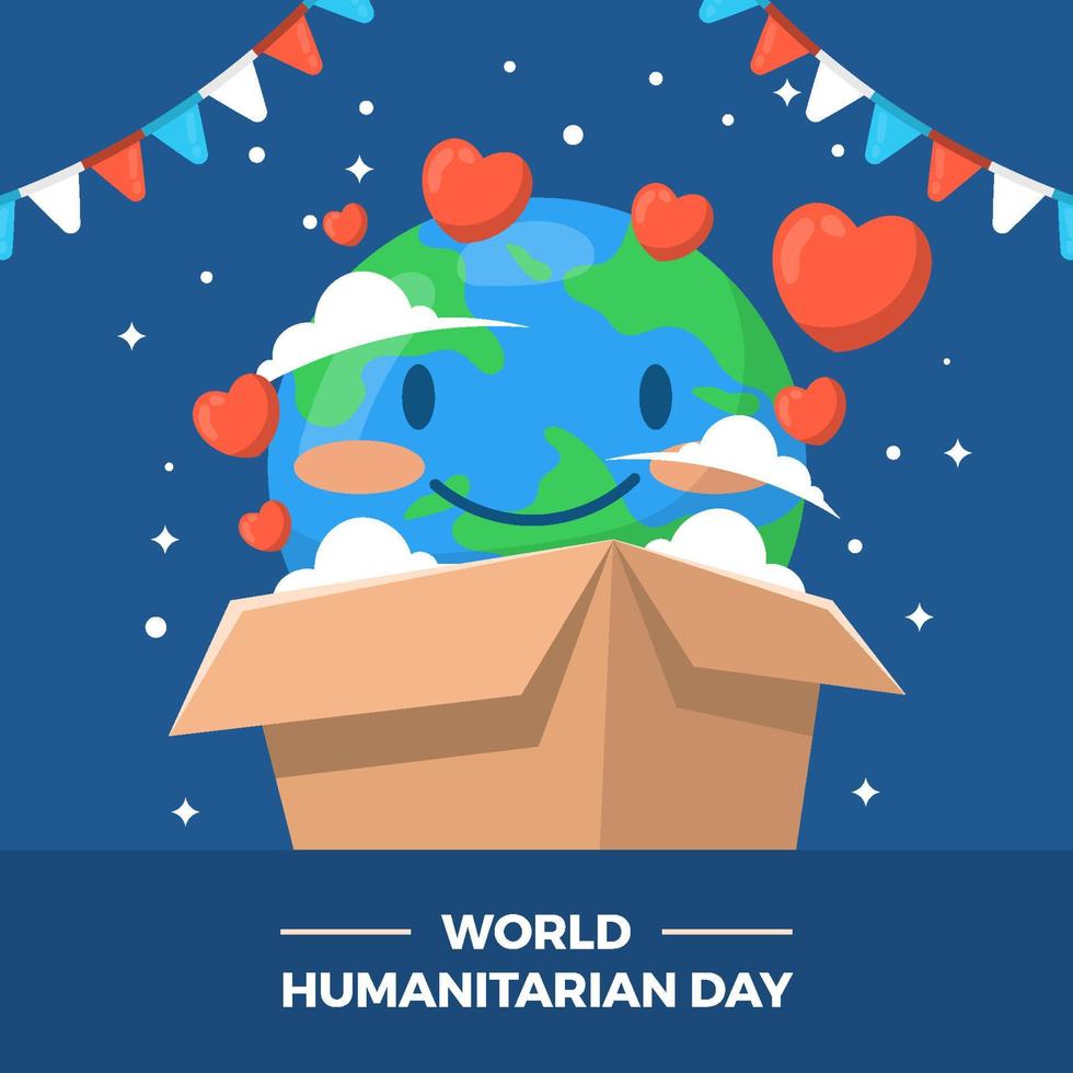 festividade do dia mundial humanitário vetor