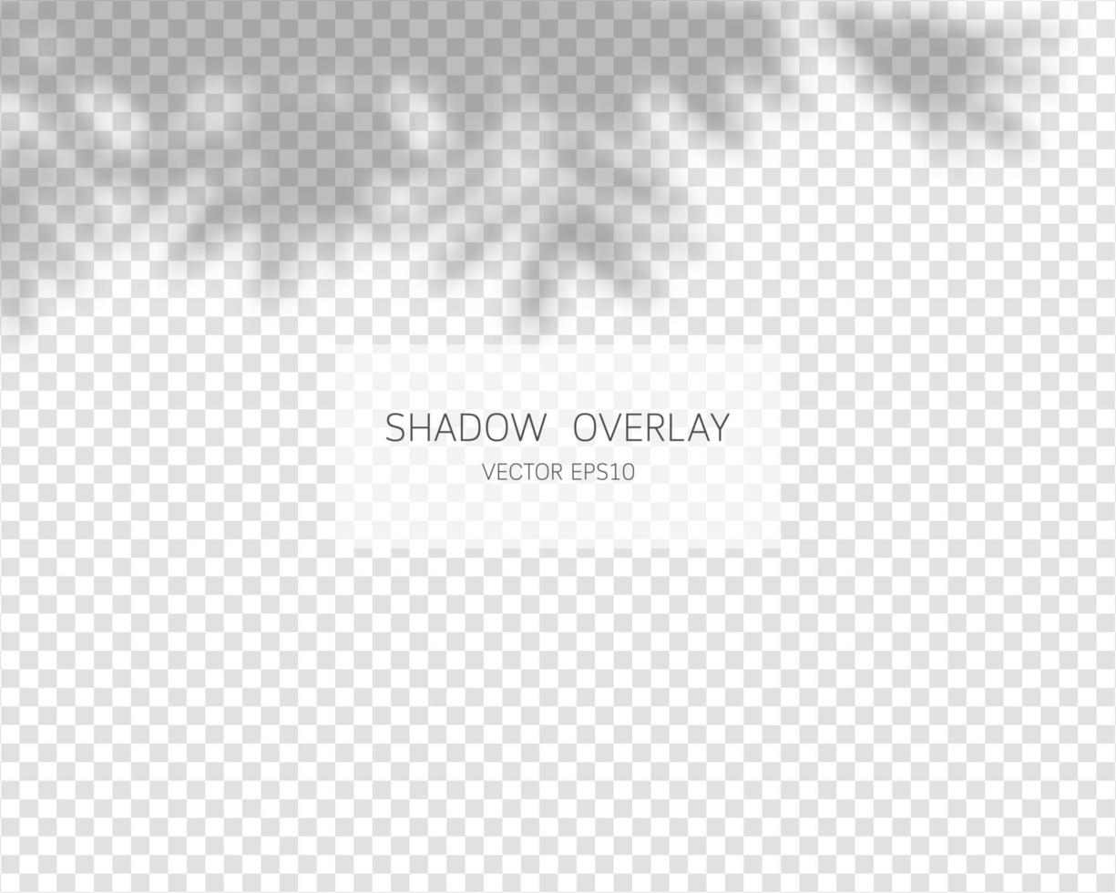 efeito de sobreposição de sombra. sombras naturais isoladas em fundo transparente. ilustração vetorial. vetor