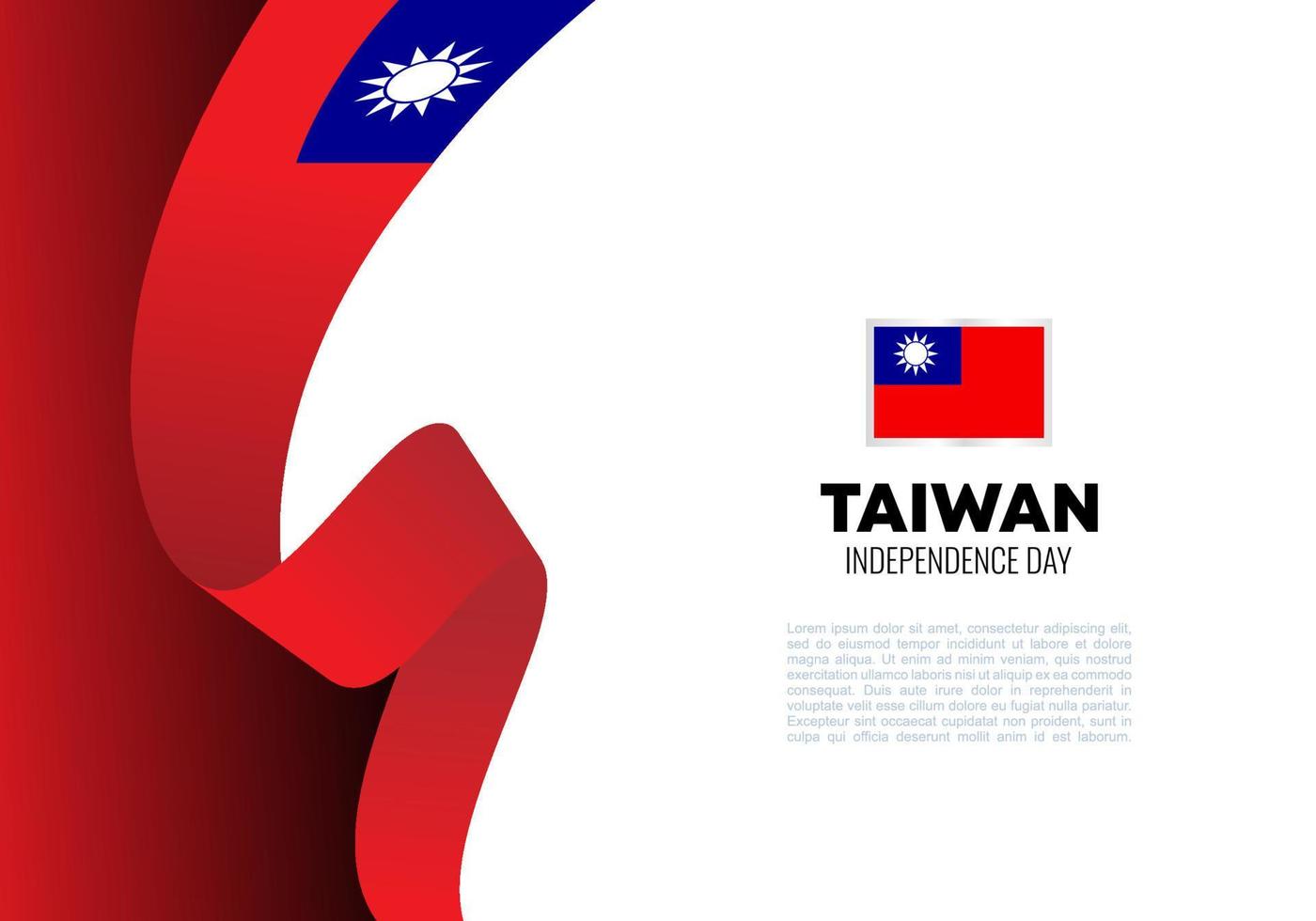 fundo do dia da independência de taiwan para celebração em 10 de outubro. vetor