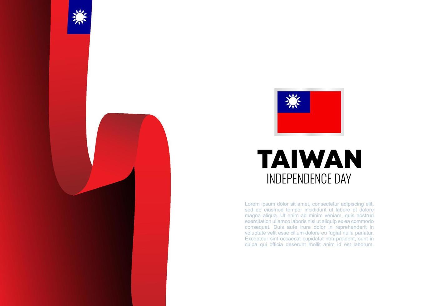 fundo do dia da independência de taiwan para celebração em 10 de outubro. vetor