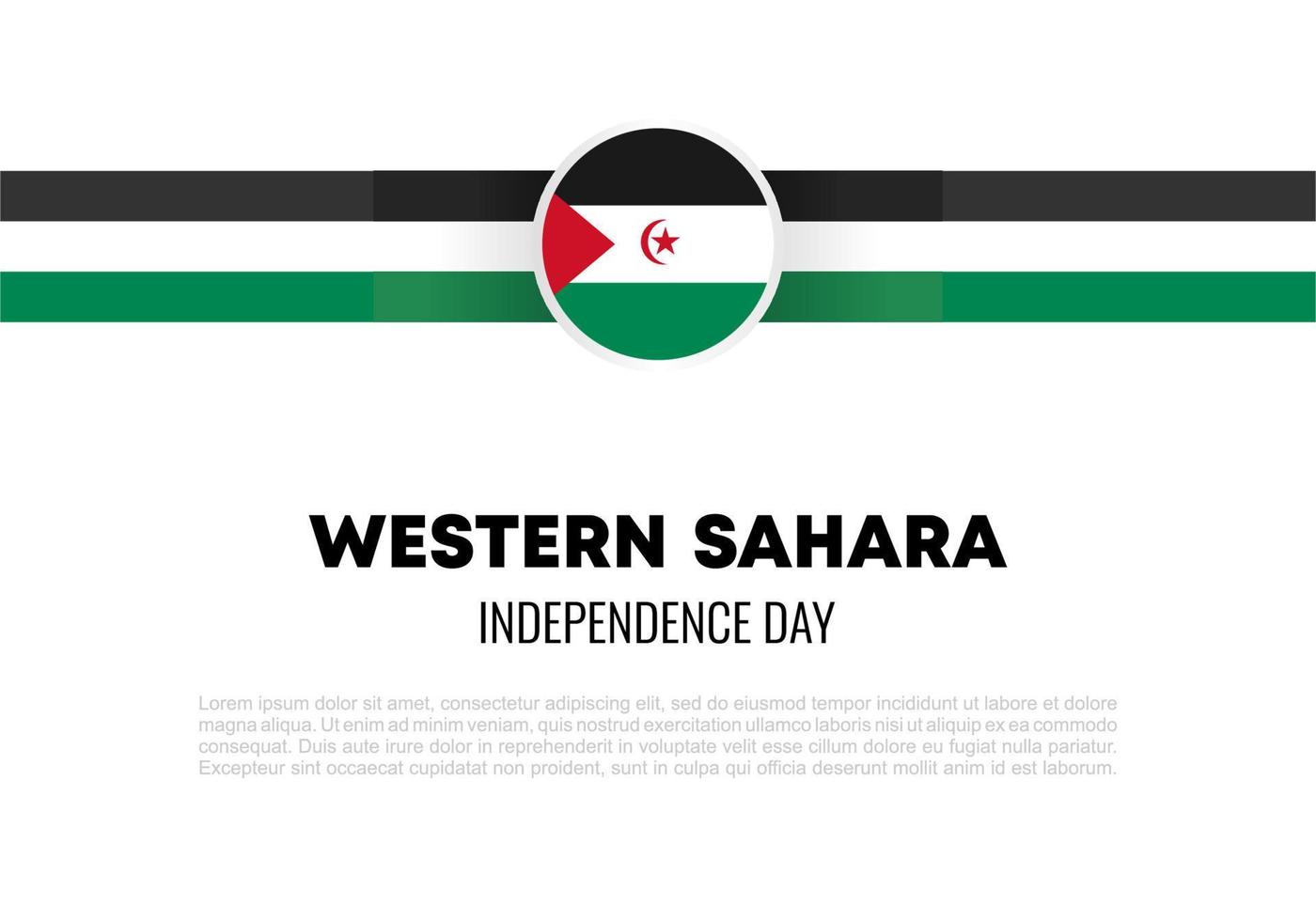 dia da independência do Saara Ocidental para celebração nacional 27 de fevereiro vetor
