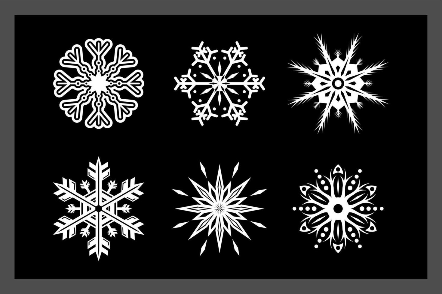 símbolo de vetor de floco de neve, inspiração de design de coleção de logotipo de neve
