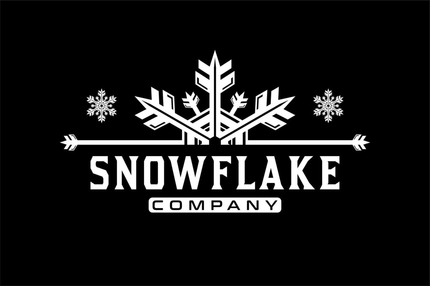 logotipo de floco de neve para inspiração de design de vetor de empresa de inverno