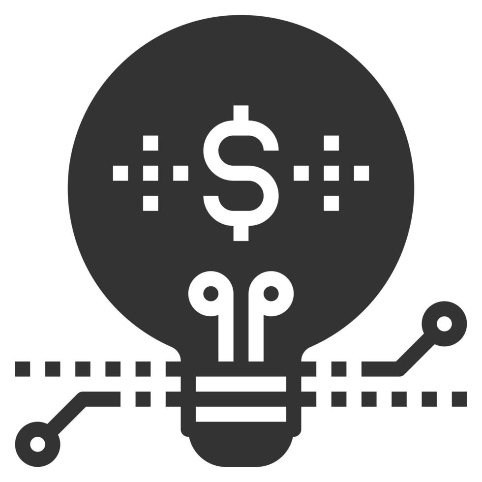 ilustração vetorial de negócios de ícone de ideia de dinheiro vetor