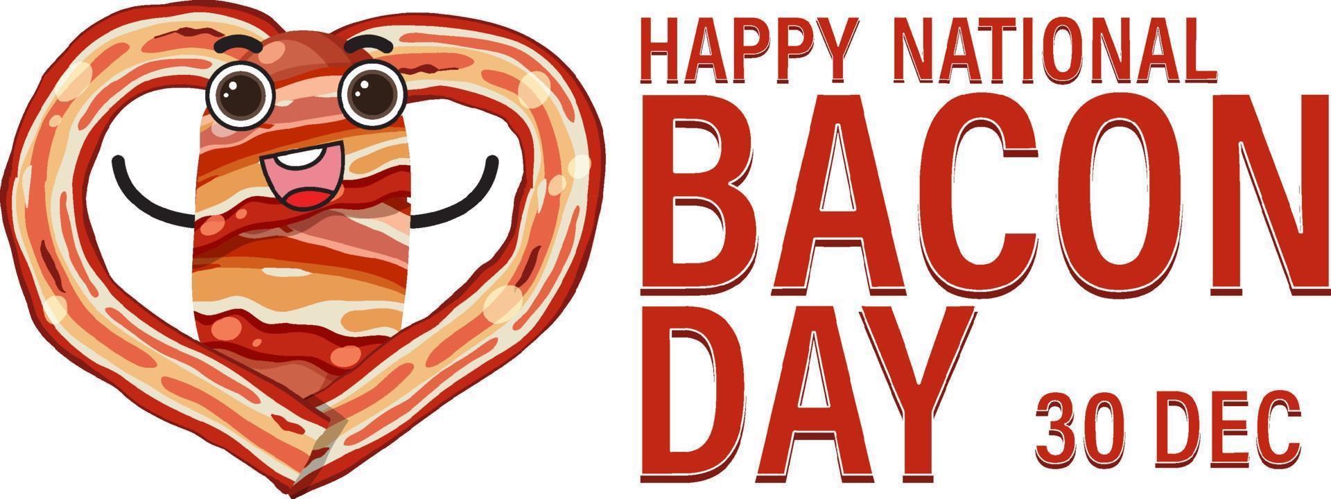 modelo de banner do dia internacional do bacon vetor