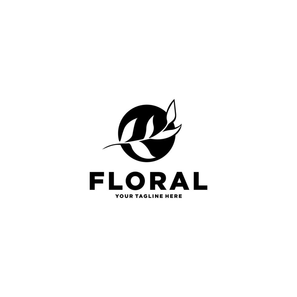 ideia de logotipo floral vetor