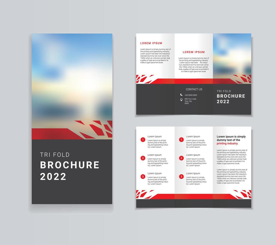 design de brochura com três dobras vetor