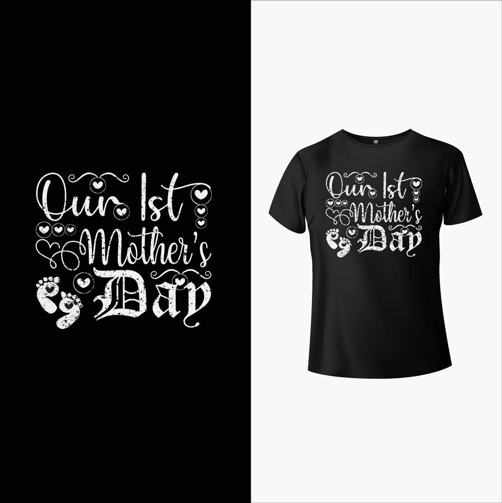 design de camiseta mãe vetor