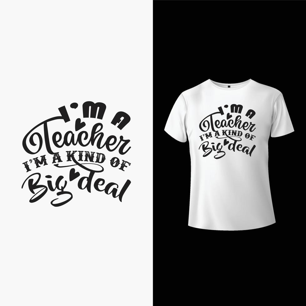 design de camiseta de professor vetor