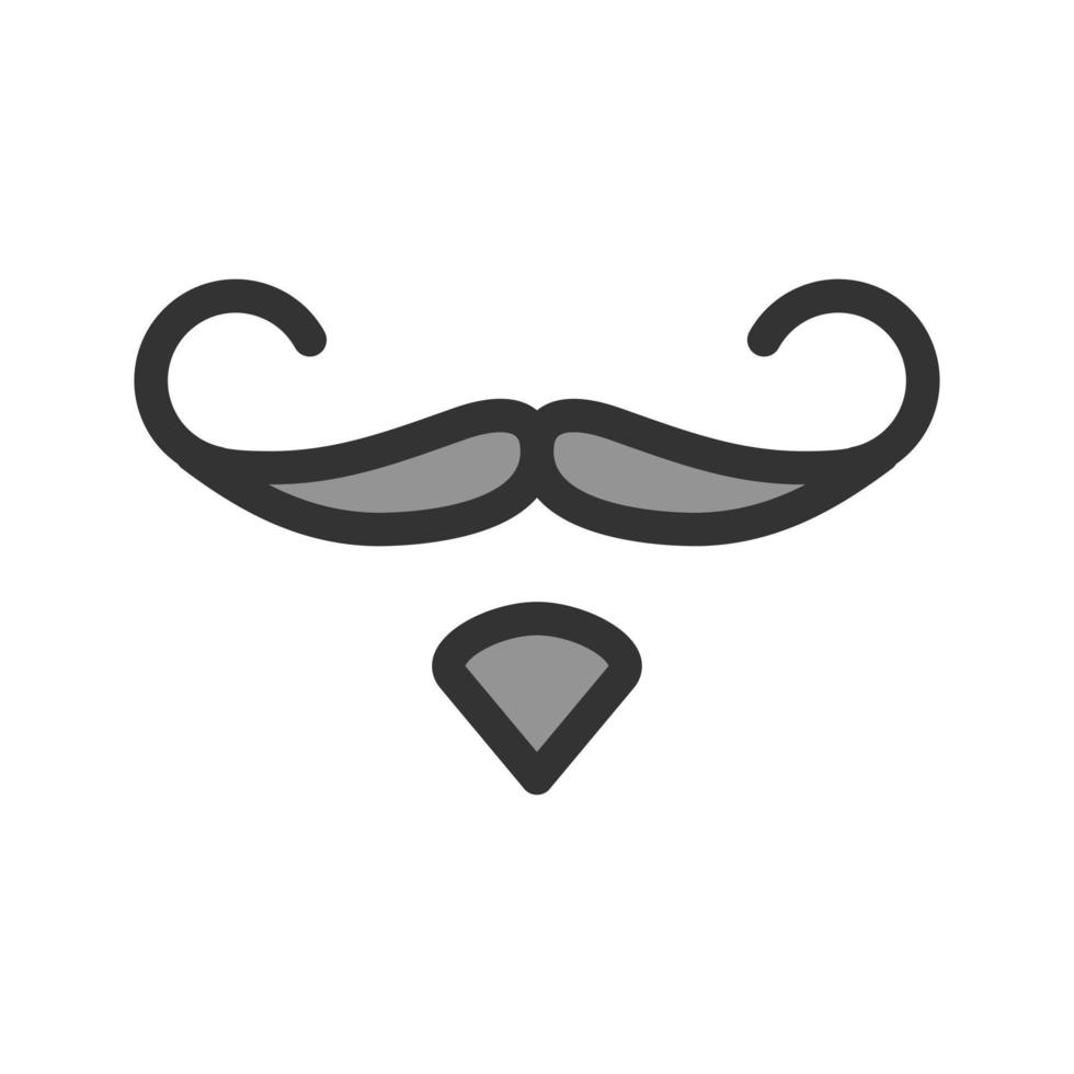 bigode eu preenchi o ícone de linha vetor