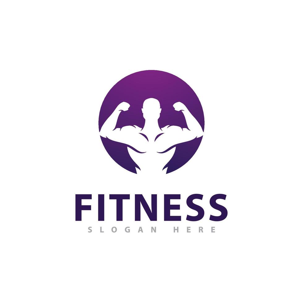 modelo de design de logotipo de ginásio, símbolos criativos de clube de fitness vetor