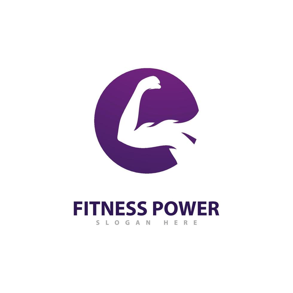 modelo de design de logotipo de ginásio, símbolos criativos de clube de fitness vetor