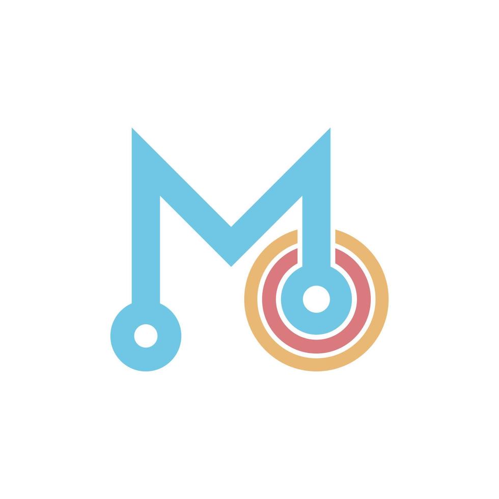 ilustração do ícone do logotipo da letra m vetor