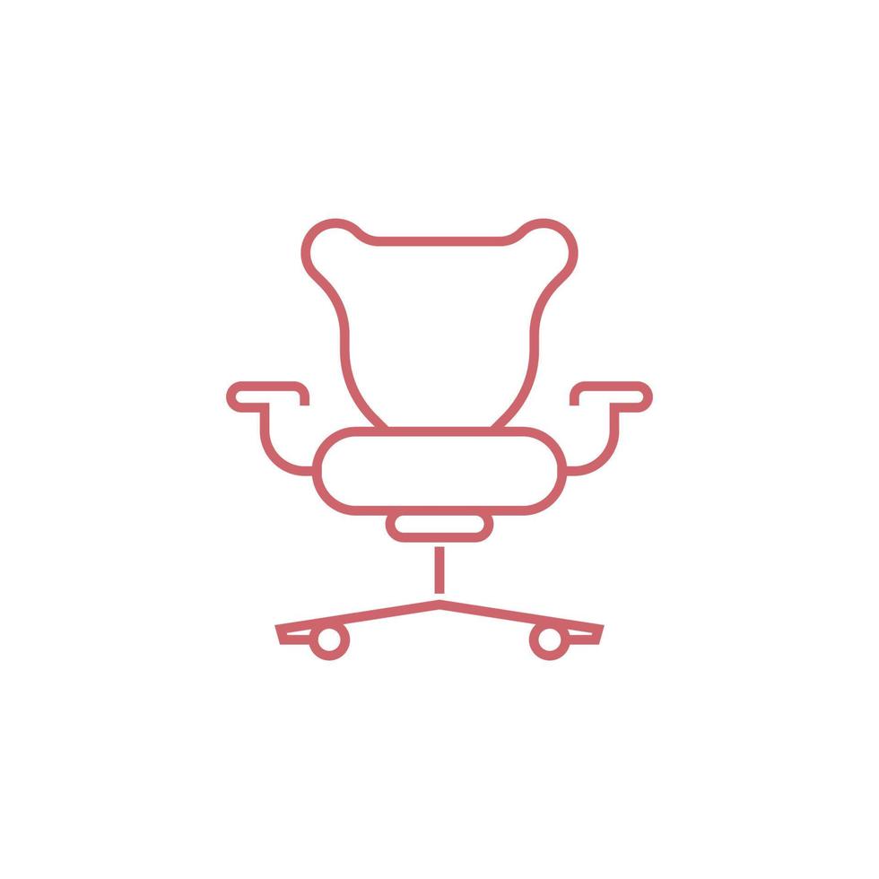 modelo de ilustração de design plano de ícone de cadeira vetor