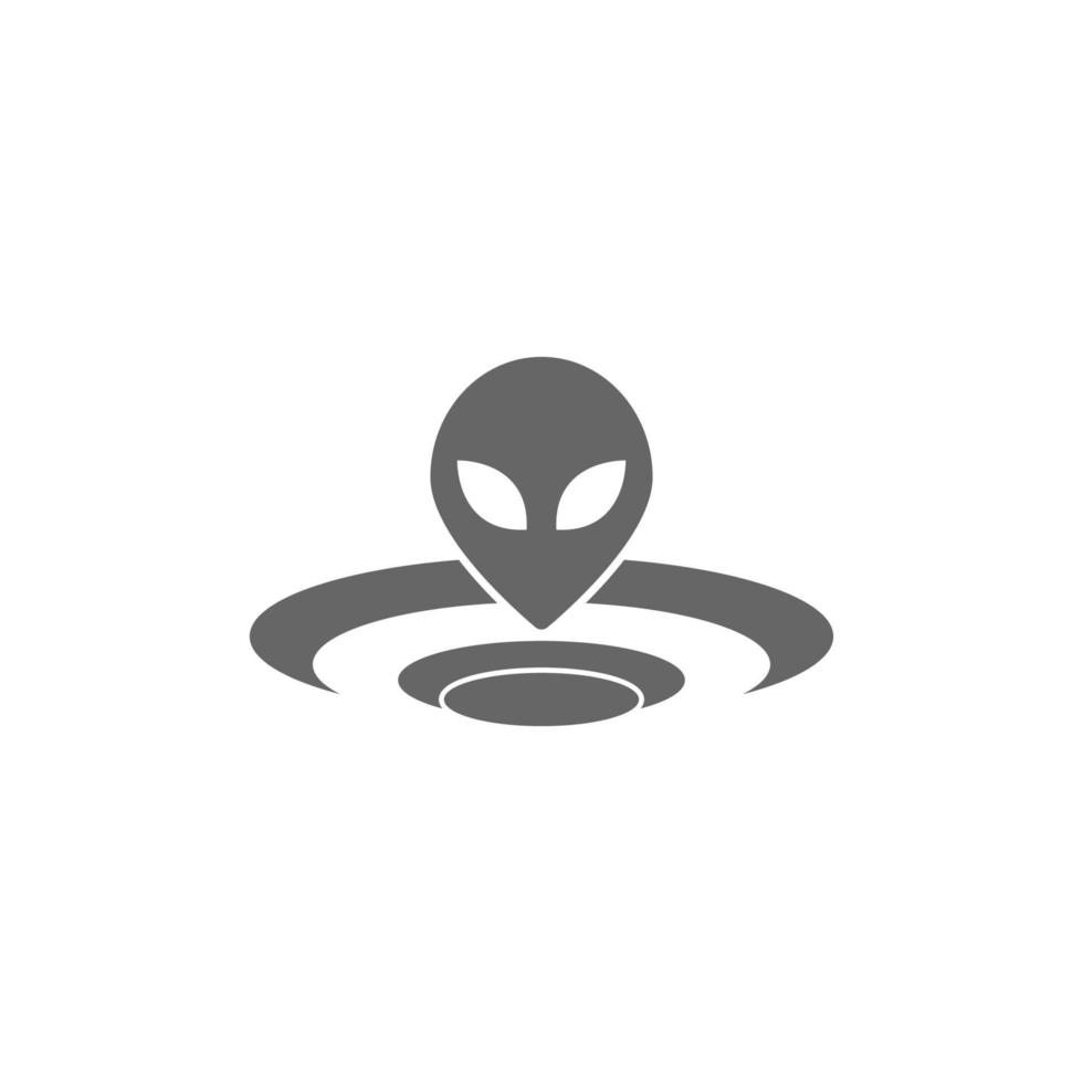 ilustração de design de logotipo de ícone de ufo vetor