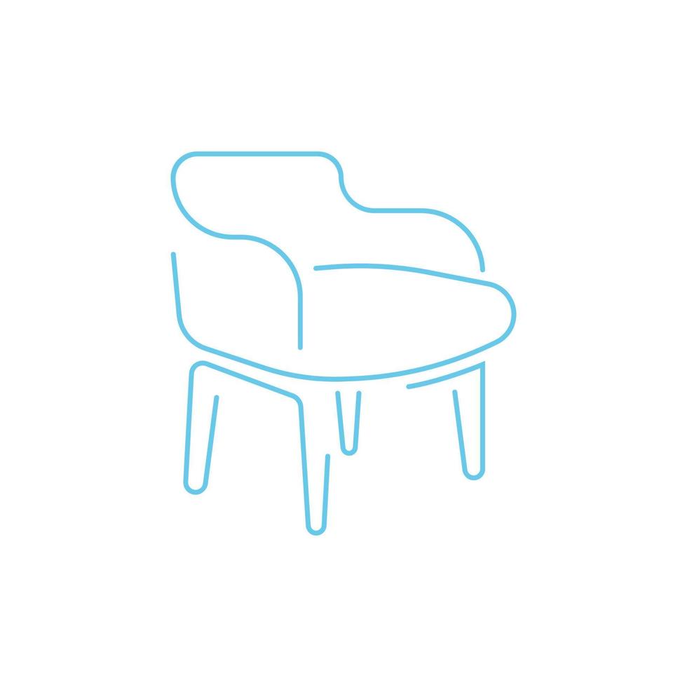 modelo de ilustração de design plano de ícone de cadeira vetor