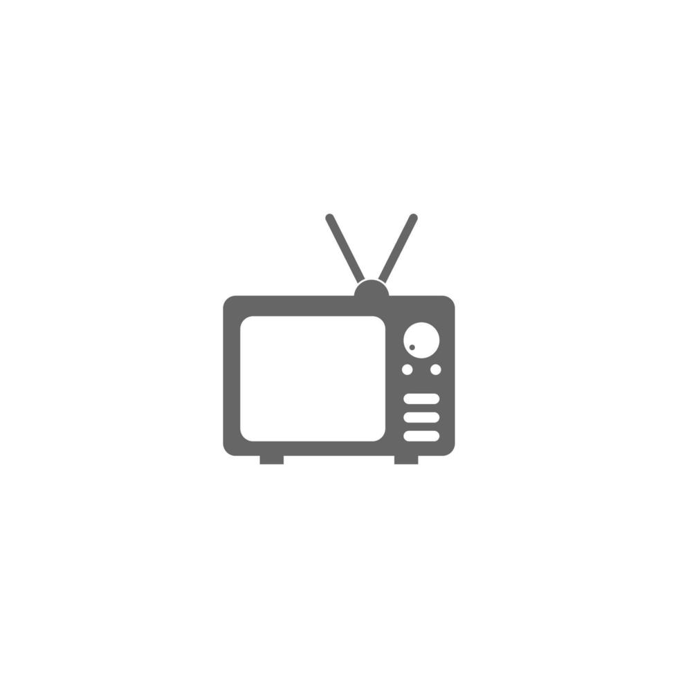 modelo de ilustração de design de logotipo de ícone de tv vetor