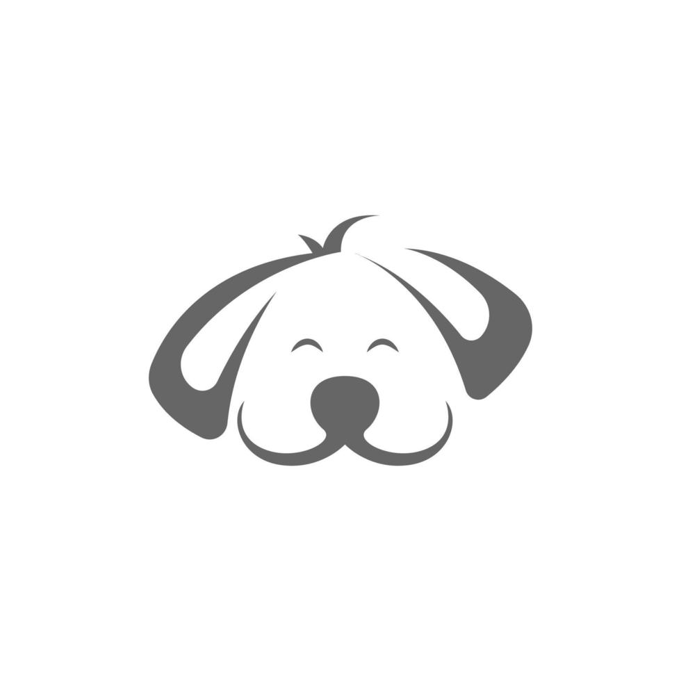 modelo de ilustração de logotipo de ícone de cachorro vetor