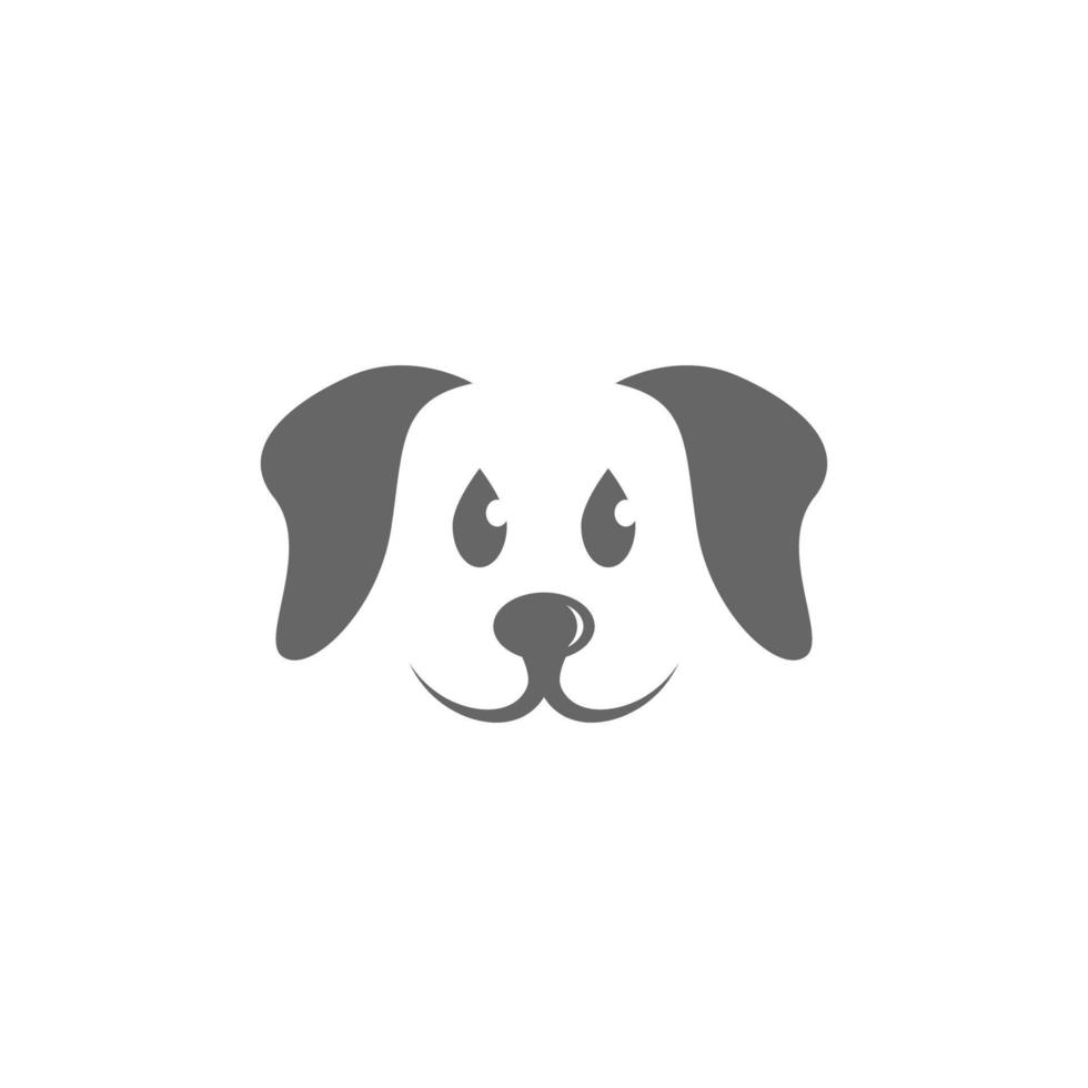 modelo de ilustração de logotipo de ícone de cachorro vetor