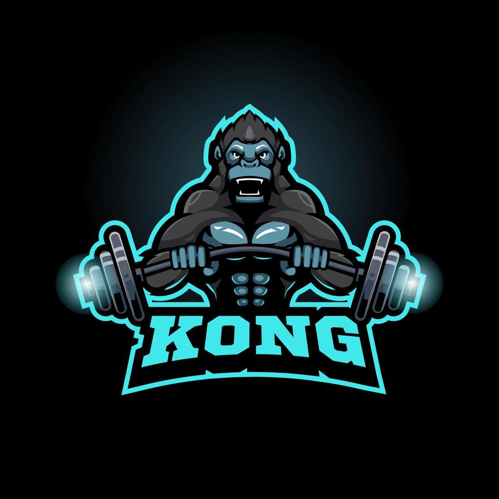 logotipo de esportes gorila vetor