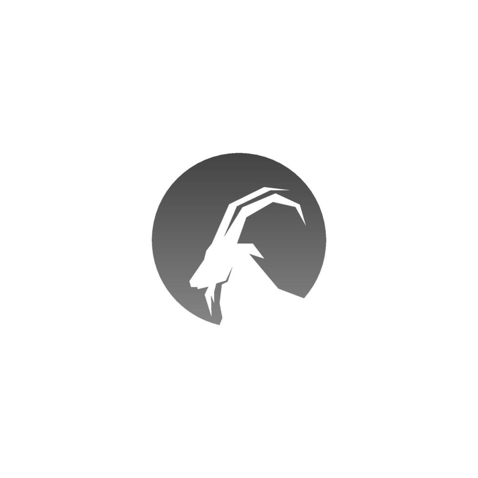 modelo de ilustração de ícone de logotipo de cabra vetor