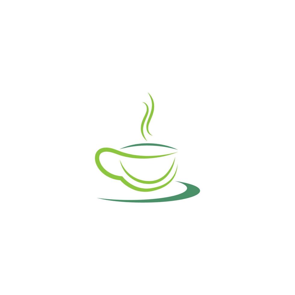 modelo de ilustração de design de ícone de logotipo de chá vetor
