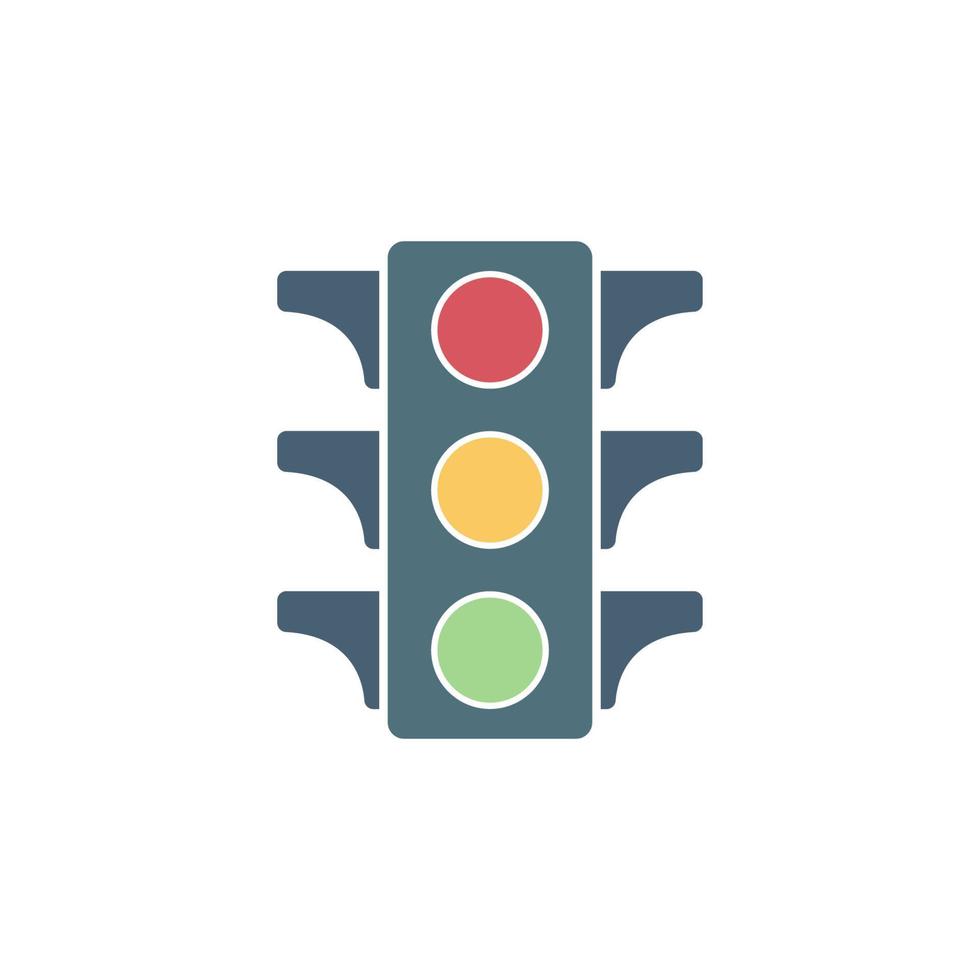 modelo de ilustração de design de ícone de semáforo vetor