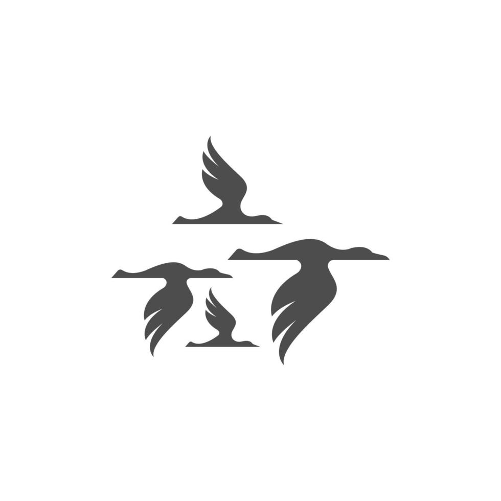 design de ilustração de ícone de logotipo de pato-real vetor